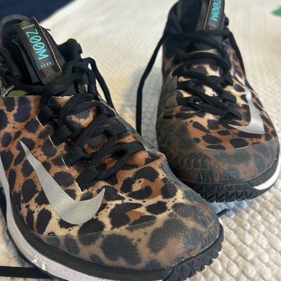 Nike Shoes - Leopard Print Athletic Shoes with Silver Accents